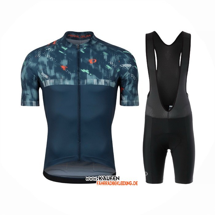 2021 Pearl Izumi Kurzarmtrikot und Kurze Tragerhose Blau Grun